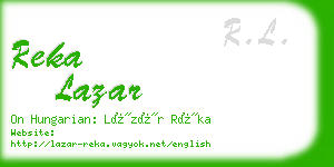 reka lazar business card